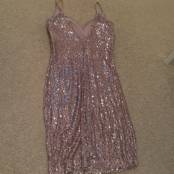Emerald Sundae Pink Sequin Mini Dress - Picture 3 of 3